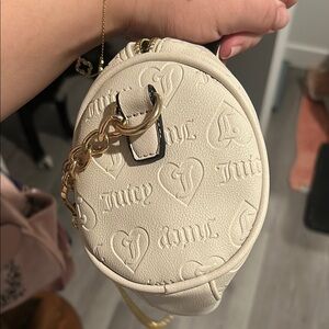 Juicy Couture Cream Embossed Crossbody Bag